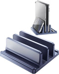 EAXBUX 4 in 1 Vertical Laptop Stand Holder,Adjustable ABS Plastic Desktop Management Notebook Dock,Vertical Laptop Stand Space-Saving for All MacBook/Surface/Samsung/HP/Dell/Chrome Book(Drak Blue)