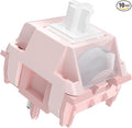 DRAOZA Kailh Butterfly Pink Keyboard Switches,Full POM Pre-lubed Linear RGB LED 5 Pin Switches for MX Mechanical Keyboard(10PCS)