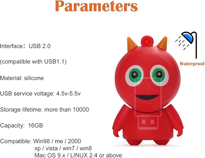 Halloween USB Flash Drive 16GB x 4 Pieces Creative Pumpkin USB Gift Cartoon Memory Stick Data Storage Pendrive with Keychain U Disk for Computer Notebook Laptop
