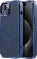Tigowos for iPhone 15 Magnetic case Fits MagSafe 15FT Drop Resistant Anti-Yellowing Heavy Duty Shockproof Back Cover Fits iPhone 15 Phone Cases 6.1"，Blue