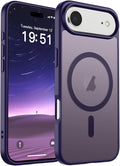 SUPFINE Magnetic for iPhone Air Case (Compatible with MagSafe)(Military Grade Drop Protection) Slim Translucent Matte Shockproof with Anti-Fingerprint Phone Cover for 17 Air,Dark Purple