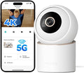 IMILAB 4K 8MP Security Camera Indoor, 360° View Pet/Dog/Baby Camera with Xiaomi Home App, 2.4G/5G WiFi Plug-in Room Cam, Color Night Vision, Pet&Human Track, Two-Way Audio, No Subscription(C40)