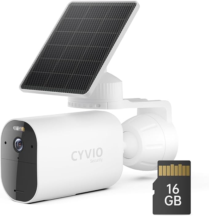 5MP Solar Security Camera Wireless Outdoor, Solar Powered Camera, Battery-Powered with Solar Panel, 11600mAh, Color Night Vision, AI Human/Vehicle Detection, 2.4G WiFi, No Monthly Fee