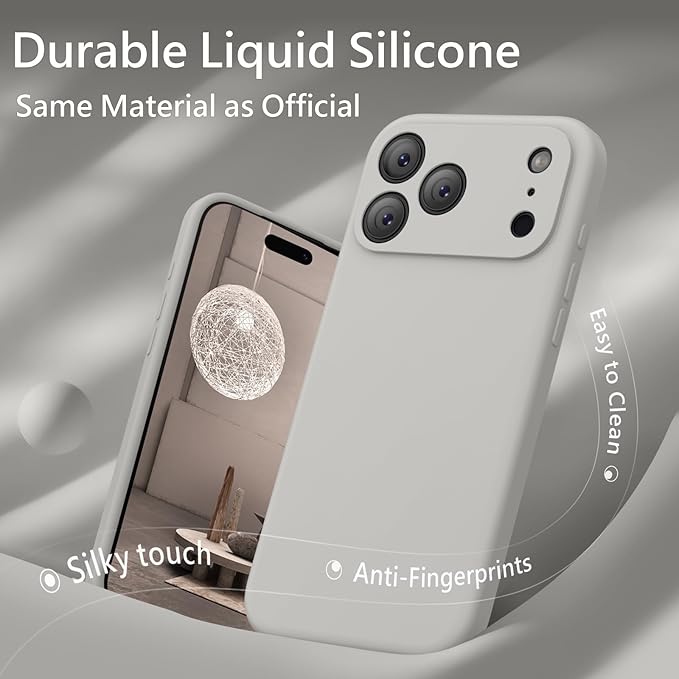 FireNova Magnetic for iPhone 17 Pro Max Case, Compatible with MagSafe, [Integrated Silicone Camera Control Button] [Camera Protection] Anti-Scratch Microfiber Lining Phone Case, 6.9", Natural Titanium