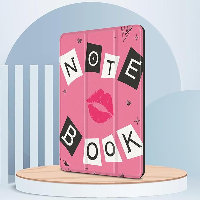 Case for iPad Pro 11 inch 4th/ 3rd/ 2nd / 1st Generation (2022/2021/2020/2018), Case with Pencil Holder, Stand Clear Back Cover Cute Cool Design for Women Girls, Auto Sleep/Wake, Rose Red Book