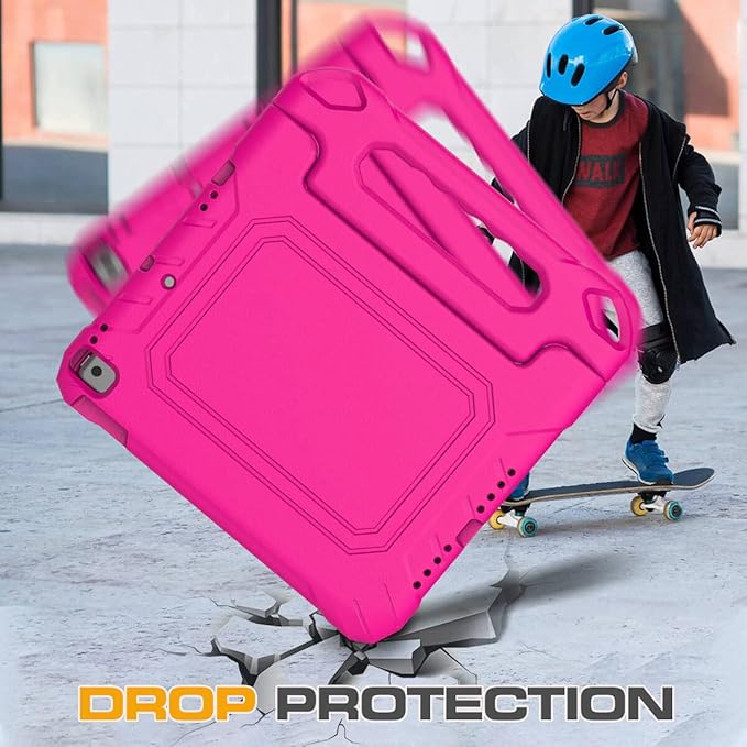 Kids Case for iPad 9th/8th/7th Generation 10.2 Inch 2021/2020/2019, Case for iPad Air 3rd Gen/Pro 10.5 Inch, Durable Shockproof Cover with Screen Protector for iPad 10.2 & 10.5, Pink