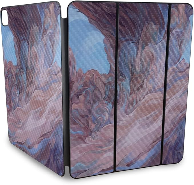 Carbon Fiber Skin Compatible with Apple Smart Folio for iPad Pro 13-inch (M4/M5) 2025 - Monsoon - Premium 3M Vinyl Protective Wrap Decal Cover - Easy to Apply | Crafted in The USA by MightySkins