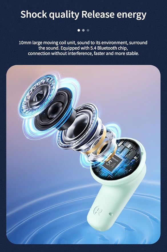 Piluyaa Wireless Earbuds Bluetooth 5.4 Headphones in Ear Buds, True ANC+ENC Noise Cancelling Earbuds, HiFi Stereo Deep Bass Earphones for Sports/Workout-Black