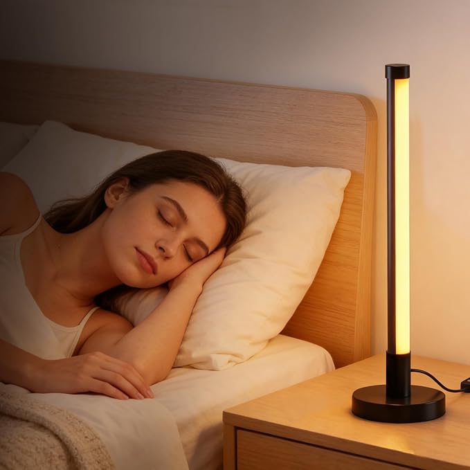 Table Lamp with Remote，Dimmable Small Lamp Desk Lamp with Multiple Color Temperatures，Nightstand Lamp,Table Lamp for Bedroom,Living Room,Office,Reading,Desk(Black)