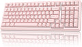 AULA F99 Wireless Mechanical Keyboard-Silent Version,Tri-Mode(BT5.0/2.4GHz/USB-C),Gasket Structure,Hot Swappable Mechanical Keyboard with Pre-lubed Linear Switches,RGB Backlit PC Gaming Keyboards,Pink