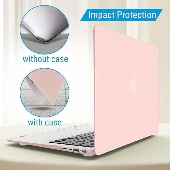 IBENZER Compatible with MacBook Air 11 Inch Case Model A1370 A1465, Soft Touch Plastic Hard Shell Case Bundle with Keyboard Cover for Mac Air 11, Sakura Pink, A11SKPK+1