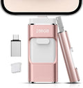 256GB Flash Drive[No App Required] Intended for Phone Tablet Androidphone and Computers, 4 in 1 Photo Stick for Phone Memory Storage Easily Backup Photos Videos（Pink）