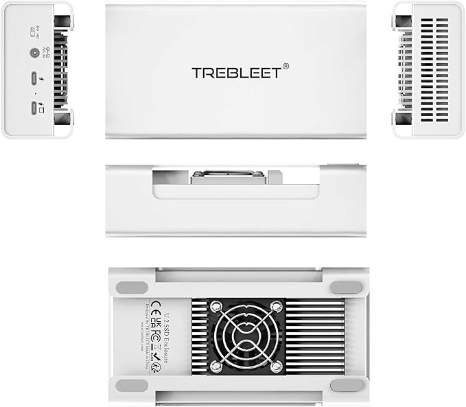 USB4 V2 80Gbps Compatible with Thunderbolt 5 to U.2/3 NVMe SSD Enclosure, Up to 7000Mb/s TB5 to U.2/3 (SFF-8639) PCIe Adapter, Aluminum External 2.5” U.2&U.3 SSD Case Compatible with Thunderbolt 4