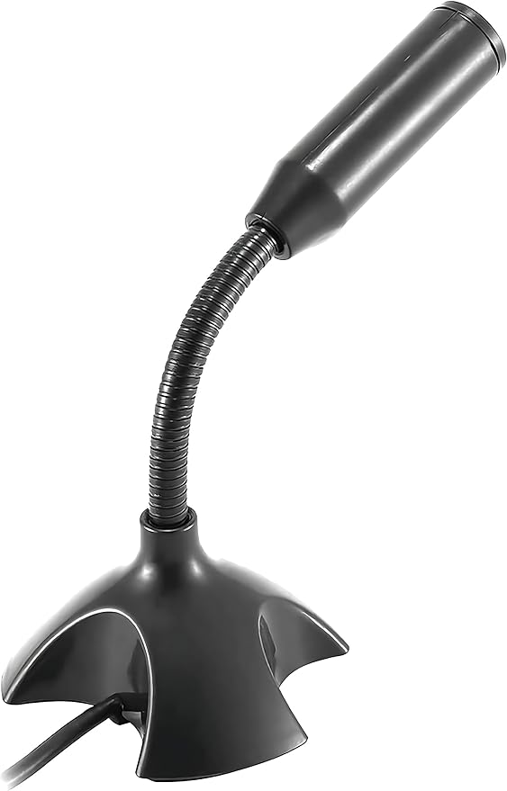 Mini USB Microphone for Desktop Computer and Laptop,Portable USB Condenser Mic With Adjustable Stand,Compatible with PC/Mac,Plug & Play,Ideal for Meeting,Online Class,Games,Remote work(Black)