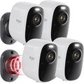 Dzees Wireless Security Camera Outdoor with Magnetic Mount, 4MP Battery Powered Security Cameras Wireless Outdoor for Home Security, AI Motion Detection/2-Way Talk/Color Night Vision/Ip66/Cloud-4-Pack