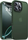 for iPhone 16 Pro Max Case, [Military-Grade Drop Protection][Anti-Yellowing] Shockproof Protective Translucent Matte Cover for iPhone 16 Pro Max Phone Case,Alpine Green