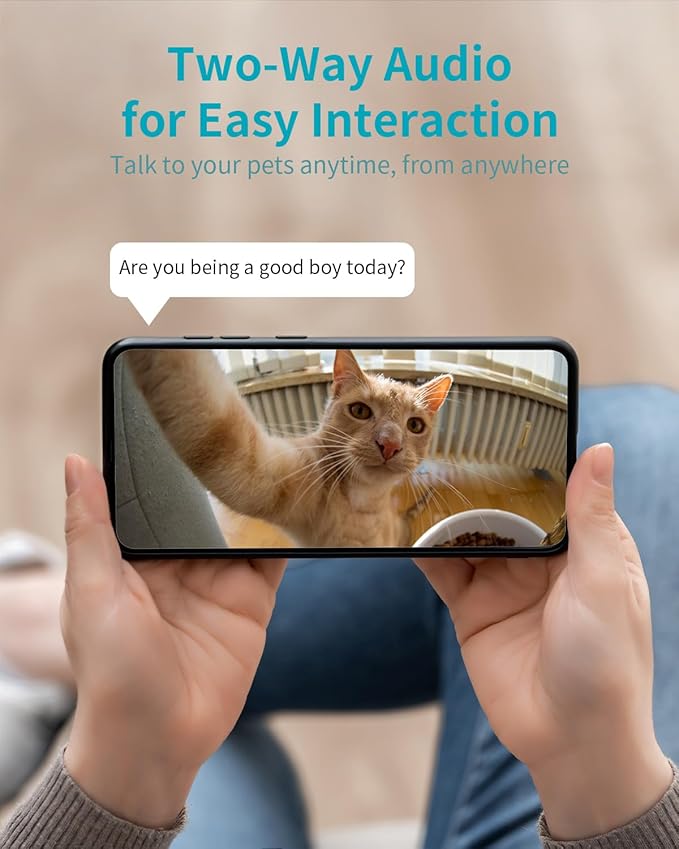 VIMTAG 4K UHD Pan/Tilt Cameras for Home Security, Wired Indoor Camera for Pet/Dog/Cat/Baby/Nanny with Phone App, Motion Tracking, Night Vision, 2-Way Audio, AI Detection, 5G/2.4G WiFi, Works w/Alexa