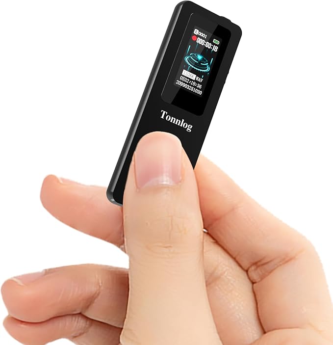 64GB (4500 Hours) Digital Voice Recorder, Tonnlog HD Voice Activated Recorder with AI-Intelligent Noise Reduction, Recording Device for Meeting Lecture Class Interview