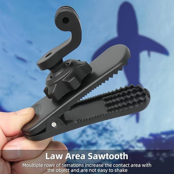 360° Rotation Backpack Strap Mount Quick Clip Mount Compatible with GoPro Hero 13,12,11,10,9,8,7,6,5,4,Fusion,DJI Osmo Action 5 pro/4/3/2,AKASO,Campark,Crosstour Action Cameras