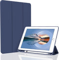 Case for iPad Air 3 / Pro 10.5 Inch, Lightweight Slim Soft TPU Trifold Stand Smart Cover, Auto Sleep/Wake Case with Pencil Holder for iPad Air 3rd Generation/Pro 10.5 - Navy Blue