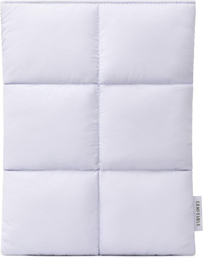 Comfyable Puffy Tablet Sleeve 7-8 Inch Compatible for iPad mini 7 2024 A17 Pro, Mini 6 2021 A15, Quilted Puffer Tablet Carrying Case for Women Men, Lavender