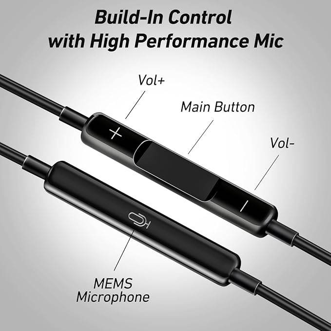 (2Pack) Wired USB C Earbuds for iPhone 17 16 Pro Max 16e 16 Plus 16Pro 15 Pro Max 15 Plus 15Pro, USBC Headphones in-Ear Earphones Type C Ear Buds with Mic Volume Control HiFi Stereo Noise Cancelling