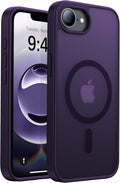 Eastinbox Magnetic Shockproof for iPhone 17e & iPhone 16e Case [Compatible with MagSafe] [Military-Grade Protection] Anti-Yellowing, Matte Protective Phone Case for iPhone 17 e/16 e 6.1", Purple