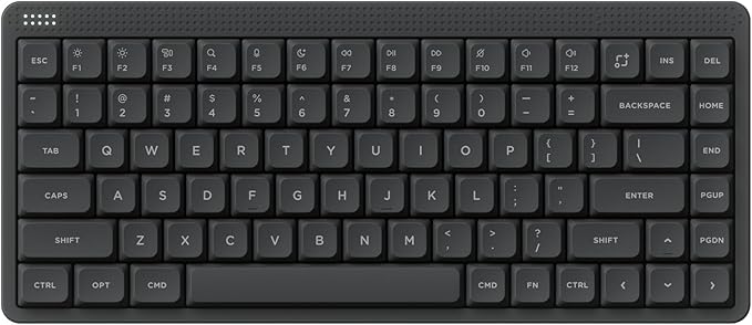 NuPhy Node75 Wireless Mechanical Keyboard, 75% Hot Swappable Custom Low Profile Keyboard, 84 Keys Computer Gaming Keyboards, Supports Touch Gestures, PBT Keycaps, RGB Backlit, Bluetooth/2.4GHz/USB-C