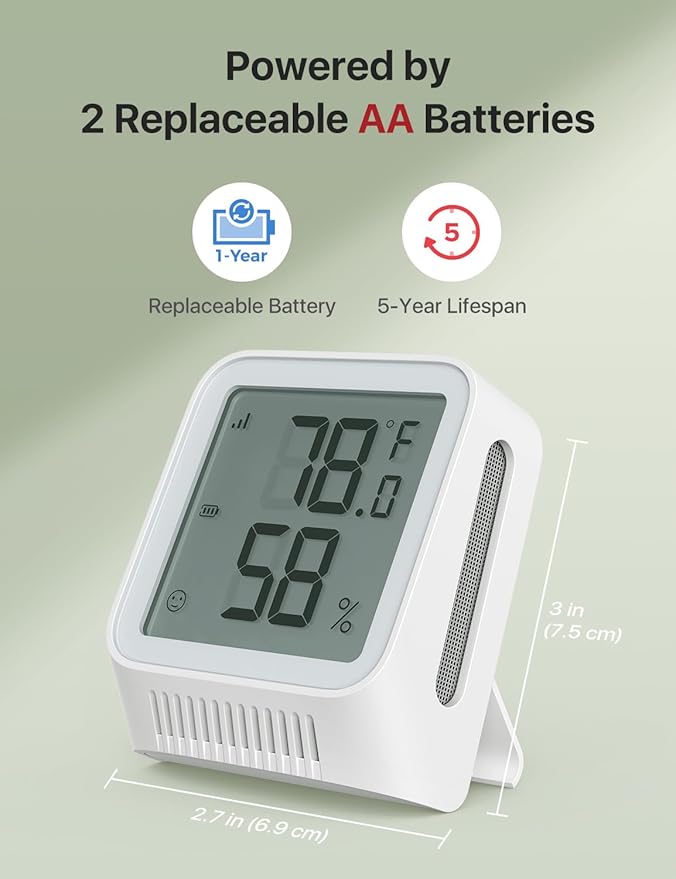 X-Sense 2.0 Indoor WiFi Hygrometer Thermometer Bundle with White Digital Temperature Sensor with App Control