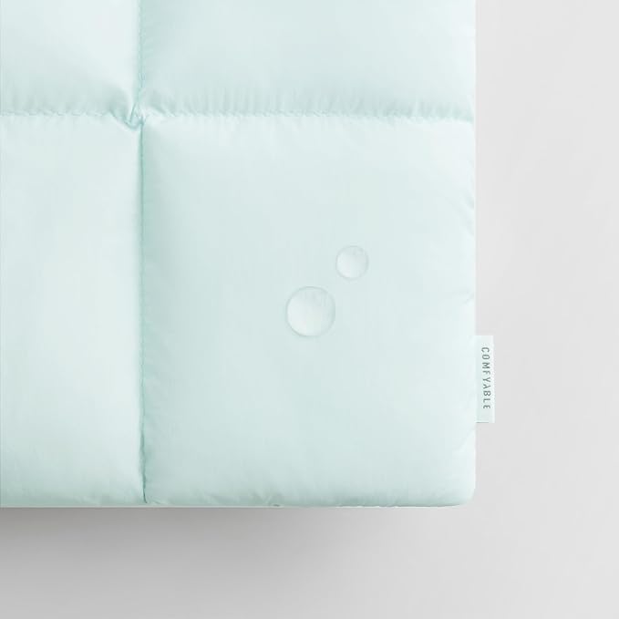 Comfyable Puffy Tablet Sleeve 7-8 Inch Compatible for iPad mini 7 2024 A17 Pro, Mini 6 2021 A15, Quilted Puffer Tablet Carrying Case for Women Men, Ice Blue