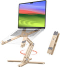 OMOTON 360° Rotating Laptop Stand Riser for Desk, Ergonomic Foldable Computer Stand Adjustable Height Angles for Collaborative Work, Easy Storage Fit Macbooks,All Laptops up to 16 inches, Gold