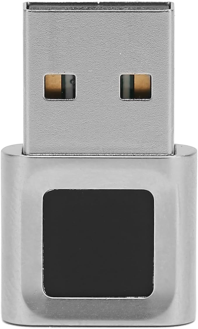 USB Fingerprint Reader Mini Fingerprint Scanner PC Dongle Windows Hello Fingerprint Reader for PC Laptop 360 Degree Touch Speedy Matching Biometric Portable USB Fingerprint Logger for Windows 10/11