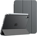 JETech Case for iPad mini (A17 Pro, 2024 Model, 7th Generation) / mini 6 (2021 Model, 6th Generation), Slim Stand Hard Back Shell Smart Cover with Auto Wake/Sleep (Space Gray)