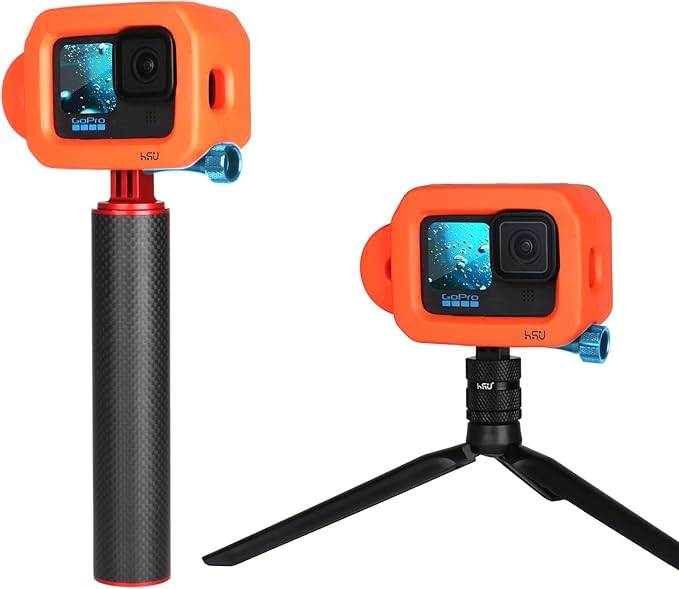 HSU Aluminum Alloy Extension Long Thumbscrews + Wrench for Gopro Hero 13, 12, 11, 10, 9, 8, 7, 6, 5, 4, Compatible with GoPro Media Mod, AKASO Campark and Other Action Cameras (Blue)