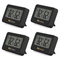 4PCS Mini Digital Hygrometer and Thermometer,Reptile Thermometer with Magnetic & Tablestand, Indoor Temperature and Humidity Meter Gauge for Humidors Greenhouse Garden Cellar Closet Guitar Case