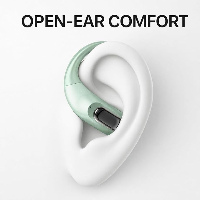 GALAAL Wireless Sport Earbuds Bluetooth Headphones,Lightweight Earbuds with Ear Hooks,Bluetooth5.4 Wireless Earphones,25H Playtime, IPX4 Waterproof Running Headphones for Gym(Green)