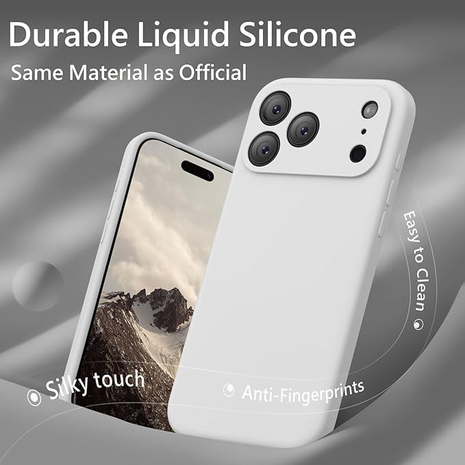 FireNova Magnetic for iPhone 17 Pro Case, Compatible with MagSafe, [Integrated Silicone Camera Control Button] [Camera Protection] Anti-Scratch Microfiber Lining Phone Case, 6.3", White