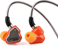 Linsoul 7Hz Salnotes Zero HiFi 10mm Dynamic Driver in-Ear Earphone IEM with Metal Composite Diaphragm Stainless Steel Faceplate Detachable 2Pin OFC Cable (Orange, Without Mic)