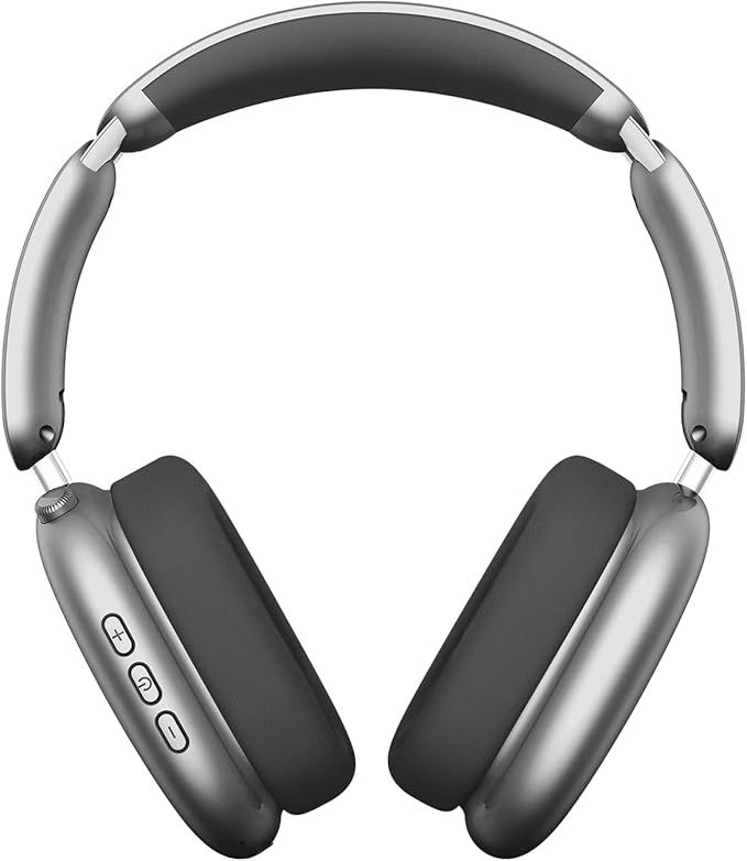 Wentronic Y02 Active Noise Cancelling Headphones, Wireless Over-Ear Bluetooth 5.4 Headphones, Multiple Modes, 60H Playtime, Hi-Res Audio, Big Bass, Foldable Lightweight for Travel Home Office, Grey