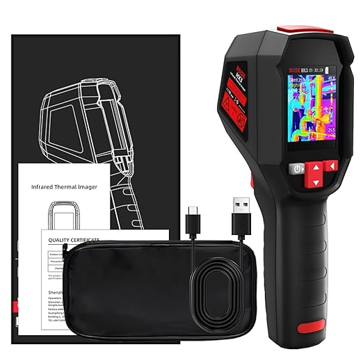 BSIDE Thermal Imaging Camera 240×240 Resolution 15 Color Palettes Infrared Thermal Camera -4°F to 1022°F 25Hz Rechargeable Handheld Thermal Imager with Laser Pointer 50°FOV for Home Inspection HVAC