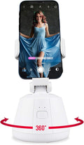 Smartphones Gimbal Stabilizer, 360° Rotation Smart Tracking Holder, Face Object Shooting Selfie Stick Mount for Tripod, Suit for Photographing Vlog Videos Shooting (White)