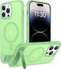 Magnetic Compatible with iPhone 14 Pro Max Case, [Built-in Invisible Kickstand][Compatible with MagSafe] [Military Grade Shockproof] Slim Translucent Matte Phone Case for iPhone 14 Pro Max 6.7"