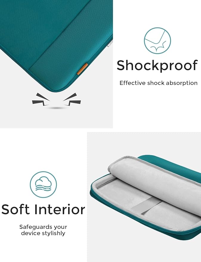 DOMISO Laptop Case Laptop Sleeve Cover for 16 inch MacBook Pro M4/M3/M2/M1 Pro/Max A3403 A3186 A2991 A2780 A2485 A2141,Compatible with 15.6 inch HP Lenovo Dell XPS 16 with Small Case,Turquoise