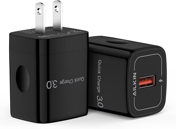 Usb Charger Block With Single USB-A Qc 3.0 Charging Port For Google Pixel 10 Pro Xl 9 9a 8 8a 7, Apple Wall Charger Usba Multi 2 Pack Power Adapter Ac Cube for iPhone, Samsung Galaxy, Wireless Charger