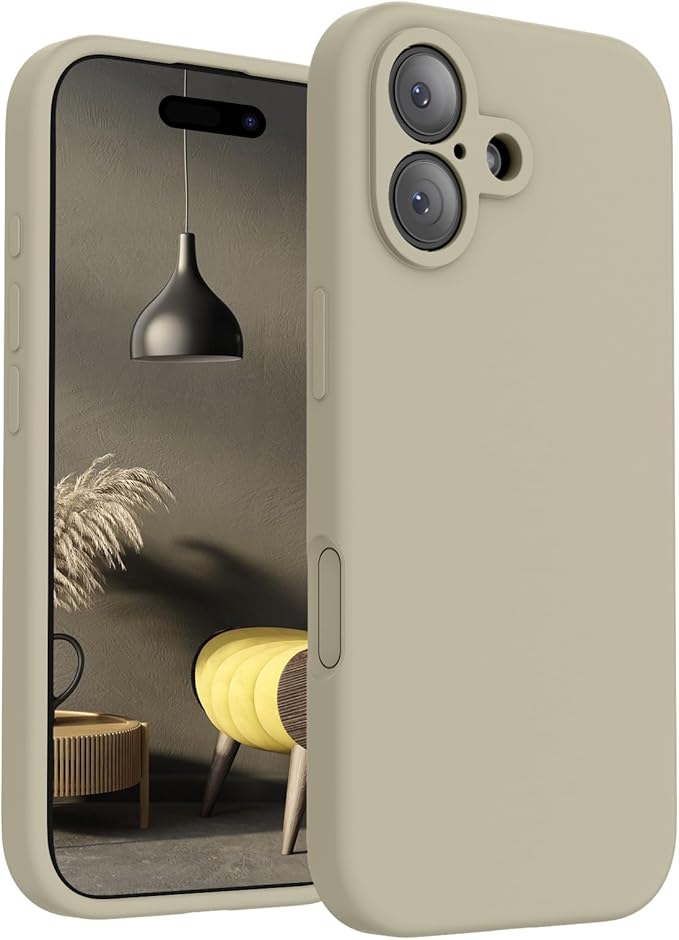FireNova Magnetic for iPhone 17 Case, Compatible with MagSafe, [Integrated Silicone Camera Control Button] [Camera Protection] Anti-Scratch Microfiber Lining Phone Case, 6.3", Khaki