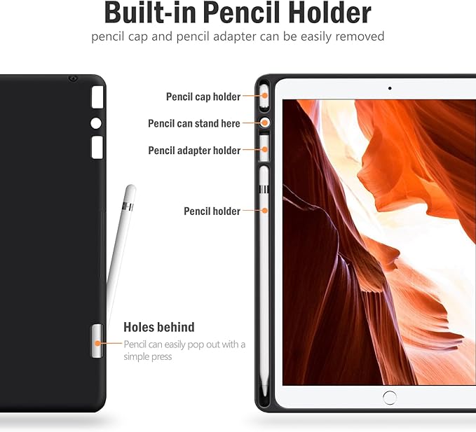 Antbox Case for iPad Pro 10.5 / iPad Air 3 with Built-in Pencil Holder Auto Sleep/Wake Function PU Leather Smart Cover for iPad Air 3 10.5 Inch 2019/iPad Pro 10.5 2017 (Brown)