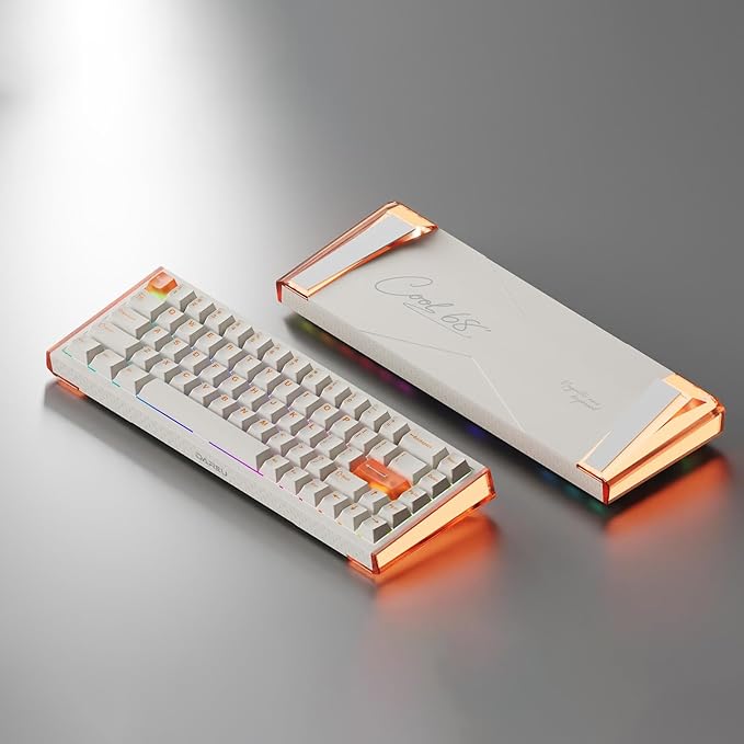 DAREU COOL68 60% Wired Gaming Keyboard, Rapid Trigger Magnetic Switch Keyboard with 8000Hz Polling Rate, Adjustable Actuation, 0.1ms Latency, SOCD, Gasket Mount, Hot swappable, RGB Light