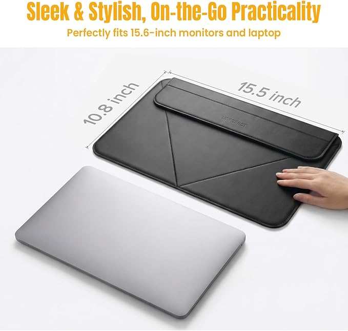UPERFECT Protective Laptop Case 15.6'' Laptop Sleeve Compatible with MacBook Air M5 A3448 M4 A3241 M3 A3114 M2 A2941 2026-2023, 15.6'' Tablet and Laptop, Polyester Protective Sleeve Bag