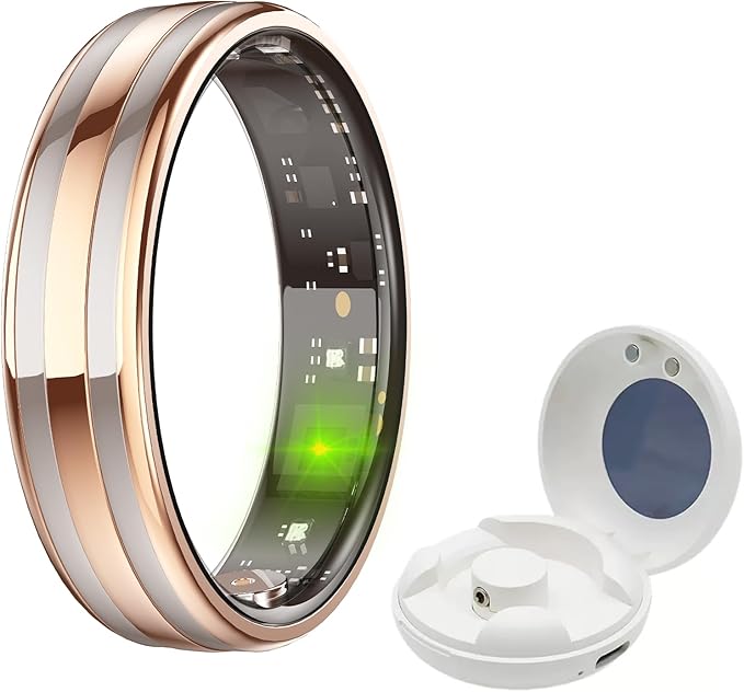 Smart Ring for Women Health Ring Fitness Ring Fitness Tracker with Sleep Heart Rate Monitoring Pedometer Calorie for Android iOS
