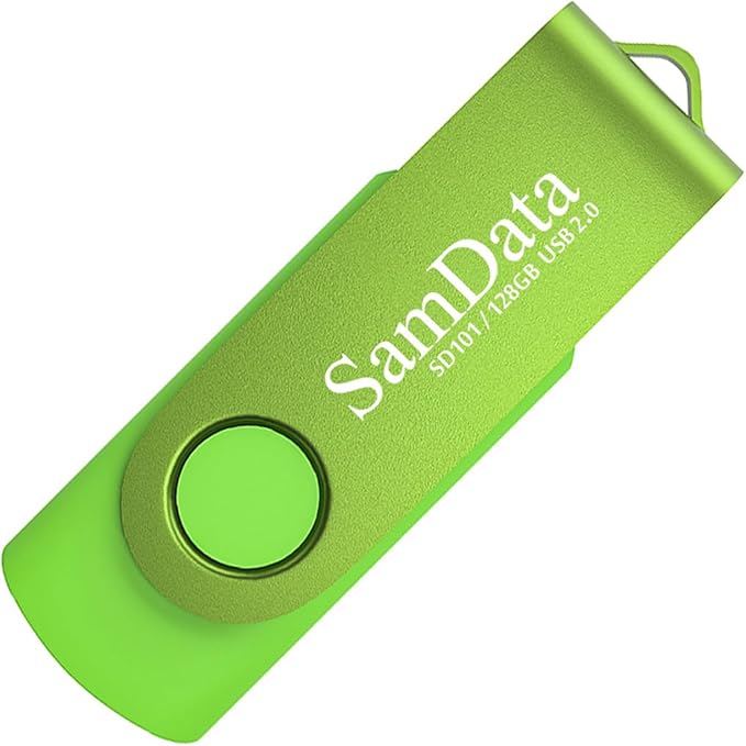 SamData 128GB USB Flash Drives 1 Pack 128GB Thumb Drives Memory Stick Jump Drive with LED Light for Storage and Backup (1 Pack Green)
